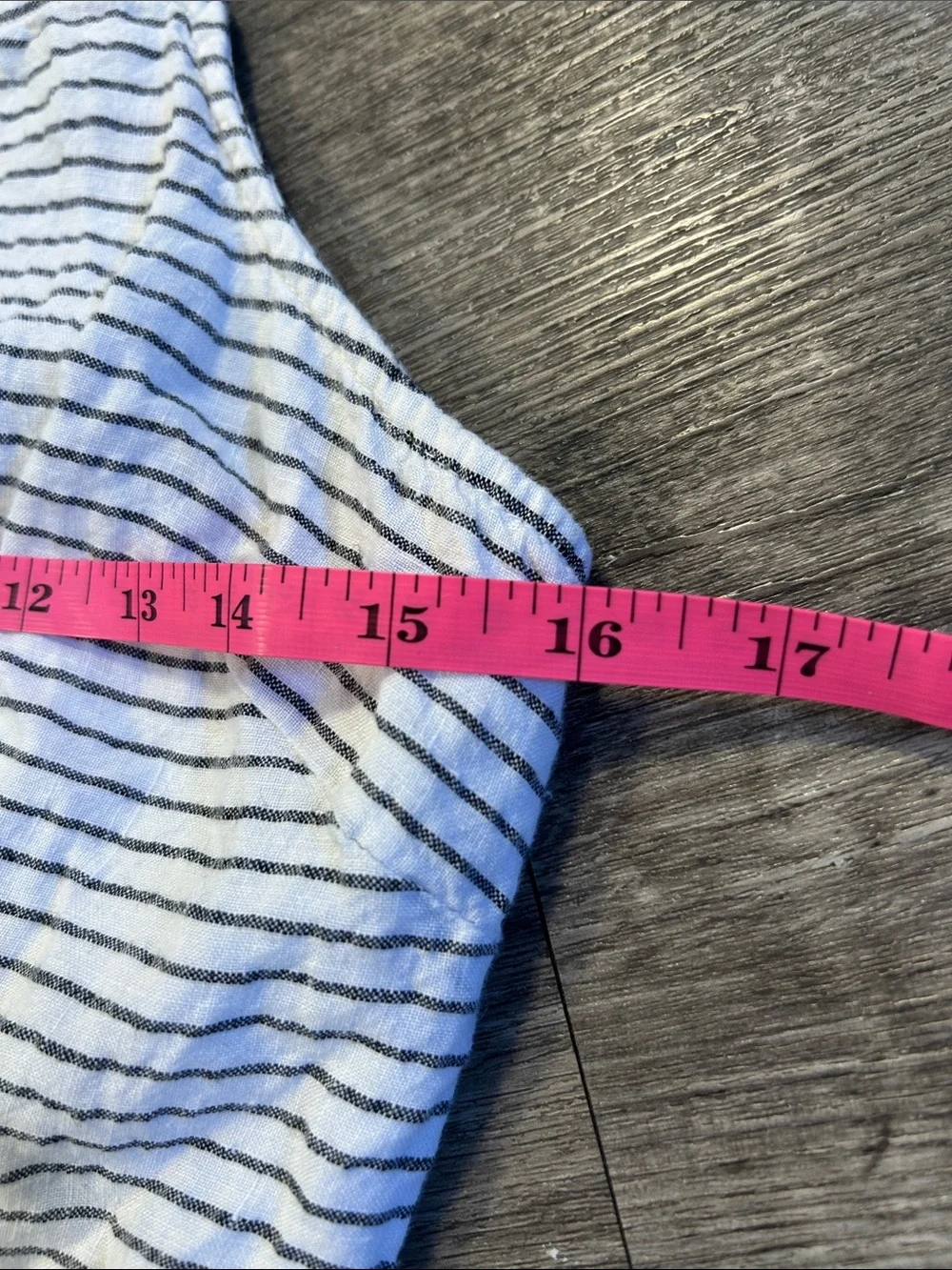 Vineyard Vines 100% Linen Striped Romper White Blue XS S